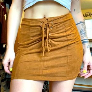 Lace Up Mini Skirt